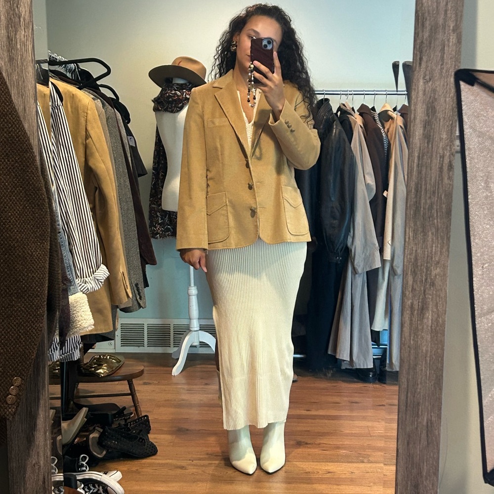 Camel Corduroy Blazer - Picture 6 of 7